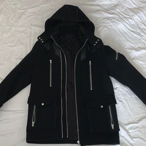 Kooples Sport Soft Wool Military Jacket